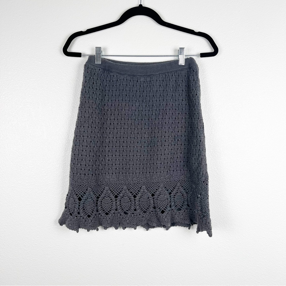 Athleta Lined Crochet Skirt‎ Gray Sz XS